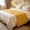 Yellow, variant on Luiuiu Solid Color Fringed Bed Runner for Queen Size Bed, Soft Decorative Bed Scarf Throw Blanket, Multi-Color Bed End Runner for Bedroom, Hotel & Guest Room Decor