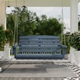 thumbnail image 2 of Wildridge Classic Porch Swing, Patriot Blue - Outdoor Weather Resistant Recycled Plastic Furniture for Patio, 2 of 4