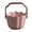 Pink, variant on Vintage Ceramic Serving Basket with Handle, Rustic Fruit Bowl for Snacks & Kitchen Table Centerpiece