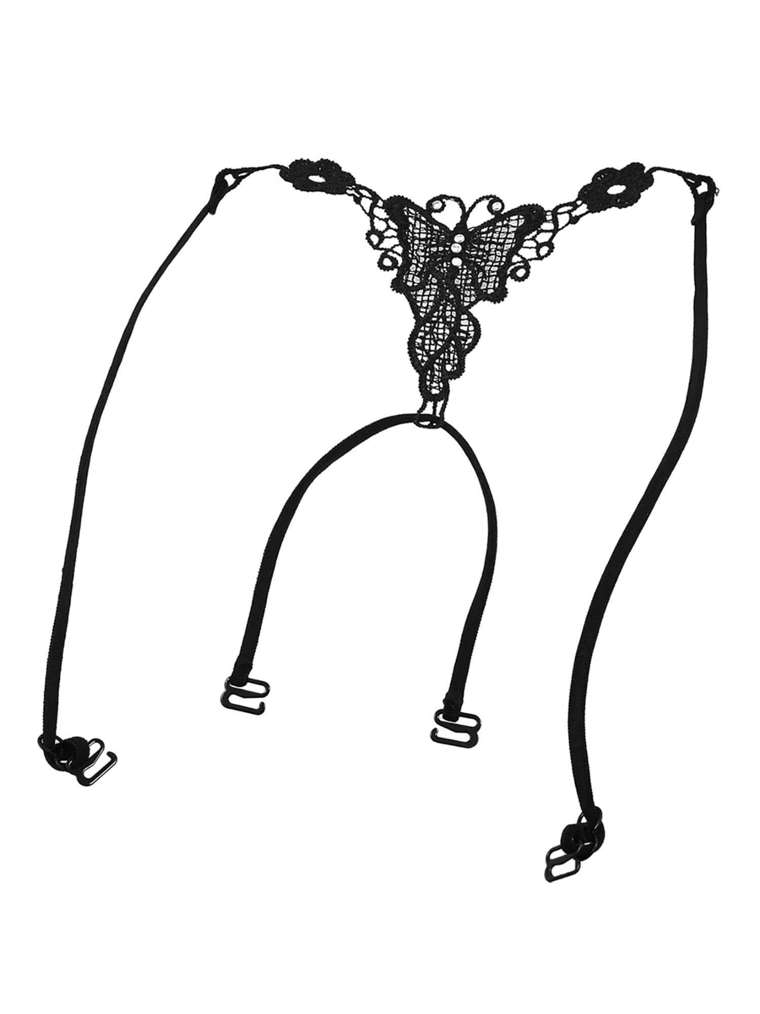 Allegra K Women's Stretchy Butterfly Cross Back Bra Shoulder Strap