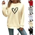 thumbnail image 5 of Women's Fashionable Casual Long Sleeve Printed Pullover Sweatshirt Blessed Design Comfort Top for Women Loose Fit Streetwear,White,XL, 5 of 5