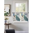 thumbnail image 3 of Elegant Peacock Tier Curtains 36 Inch Length,Sheer Curtains for Bedroom Living Room Window Vintage Attic Magnificent Feathers Rod Pocket Drapes Kitchen Curtains Small Half Window 27.5"x36" 2 Panels, 3 of 6