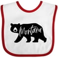 thumbnail image 3 of Inktastic Montana Black Bear Silhouette Boys or Girls Baby Bib, 3 of 4
