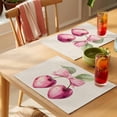 thumbnail image 4 of Placemat Set of 4 Pink Bow Cherry Placemats for Dining Table Linen Background Washable Table Mats for Kitchen and Party Decor Indoor & Outdoor Use, 4 of 8