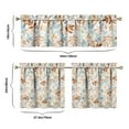 thumbnail image 6 of Rod Pocket Kitchen Curtain Set 3-Piece, 27.5x36 Inch Valance & Tier Drapes, Polyester Pongee Cafe Curtains for Living Room, Bathroom, Farmhouse Rustic Country Window Treatments., 6 of 6