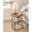Honey Brown + Ink Black, variant on VASAGLE 21.7-Inch Round Side Table, 2-Tier End Table with Power Outlets, Nightstand with Steel Frame, Spacious Top, for Small Spaces, Living Room, Bedroom, Rustic Brown and Ink Black