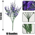 thumbnail image 3 of 8 Bundles Artificial Lavender Flowers,UV Resistant Faux Plastic Greenery Plants for Indoor Outside Hanging Plants Garden Porch Window Box Home Wedding Decor (Purple), 3 of 6
