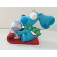 thumbnail image 2 of 2001 Blue and Periwinkle (Blue's Clues) Hallmark Keepsake Christmas Tree Ornament - QXI6142, 2 of 5
