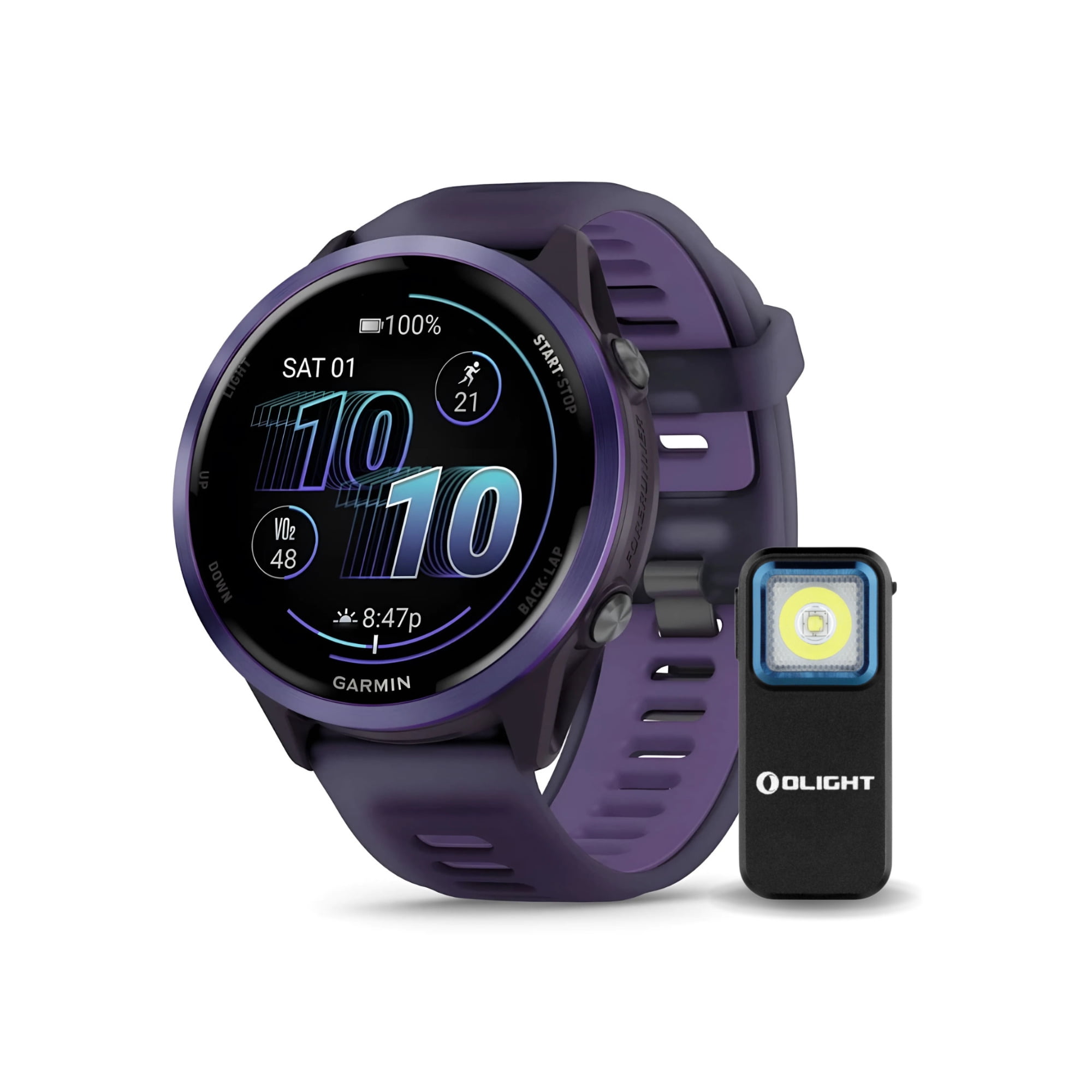 Garmin fēnix® 6S – Sapphire – Rose Gold-tone with Heathered