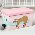 thumbnail image 3 of Otto & Ben Children 20" Sloth and Elephant Toy Wood Storage Chest, Multi-color, 3 of 9