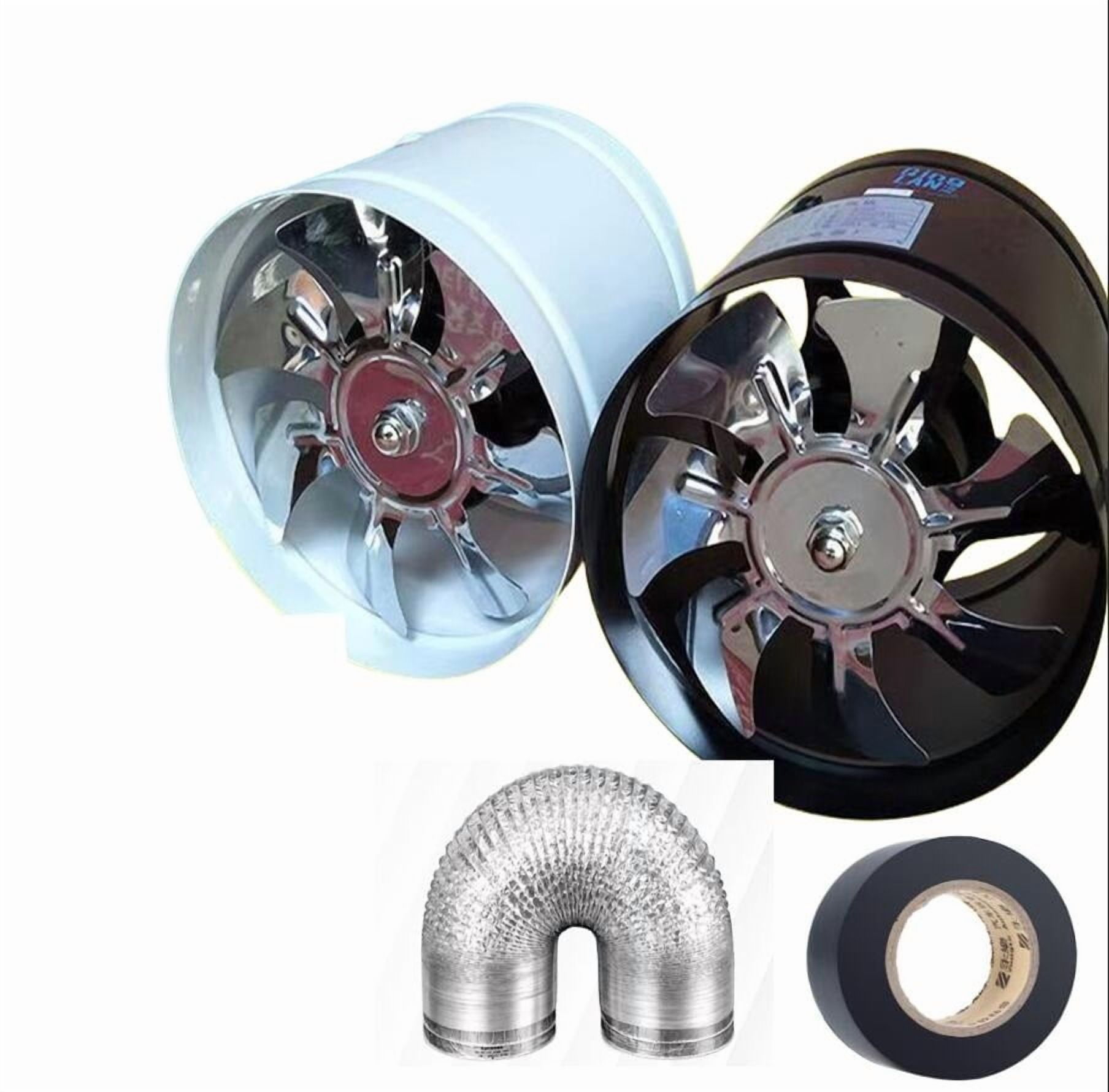 Round Duct Fan 4" 6" Booster Exhaust Ventilator Ventilation Vent Air for Window Wall Bathroom Toilet Kitchen - Quiet Ventilation
