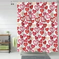 thumbnail image 2 of Valentine''s Day Shower Curtain Red Pink Love Heart Bathroom Curtains with Hooks, Waterproof Fabric Love Shower Curtains Set for Bathroom Bathtubs Valentine Holiday Decor Gift 72x72 Inch, 2 of 6