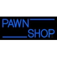 thumbnail image 1 of Blue Double Stroke Pawn Shop 1 LED Neon Sign 10 x 24 - inches, Black Square Cut Acrylic Backing, with Dimmer - Bright and Premium built indoor LED Neon Sign for Pawn Wall decor decor, and storefront., 1 of 3