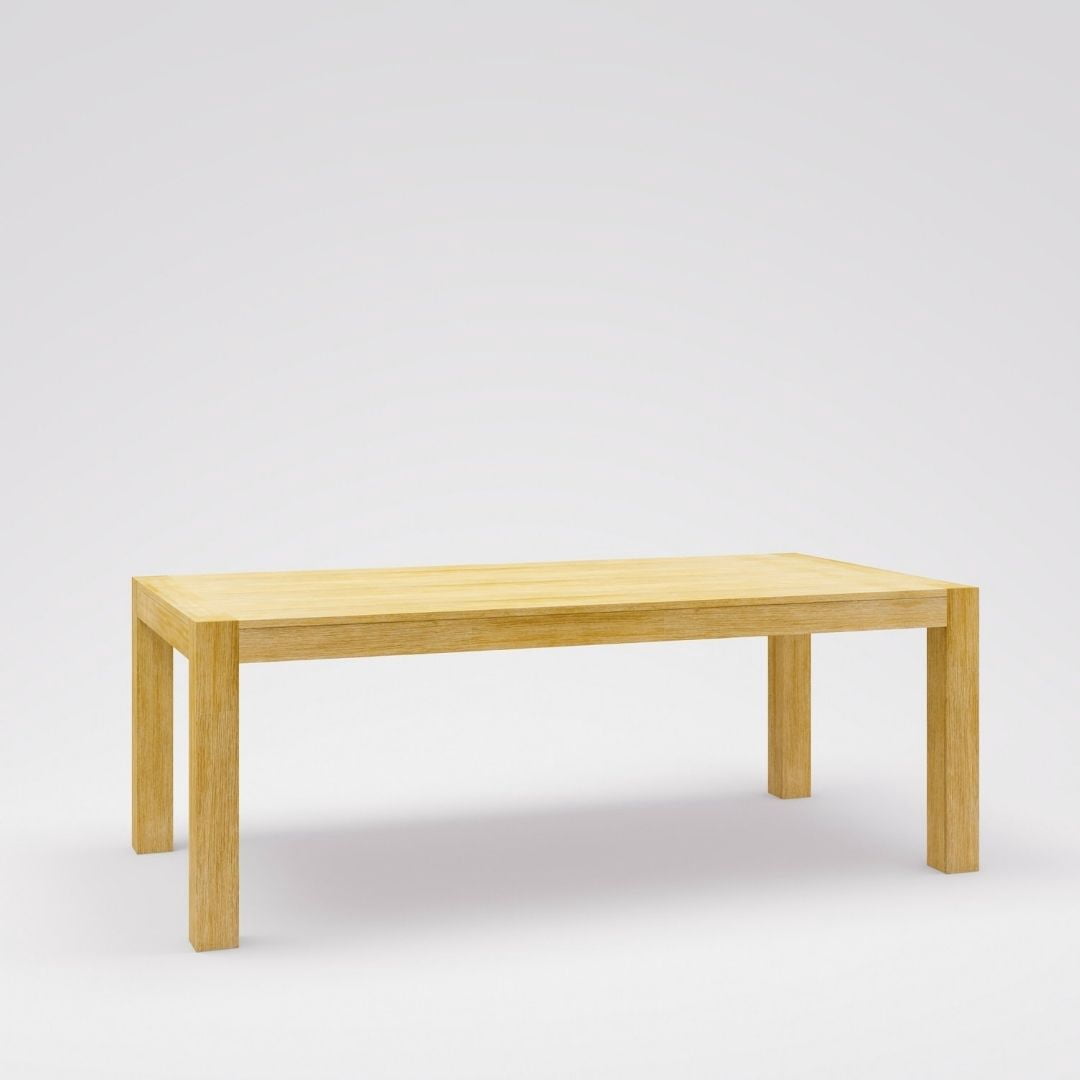 Midtown Concept Agata 7-Piece Patio Rectangular Table Set, Eucalyptus Wood, Ideal for Indoors, Gray with Gray Cushions