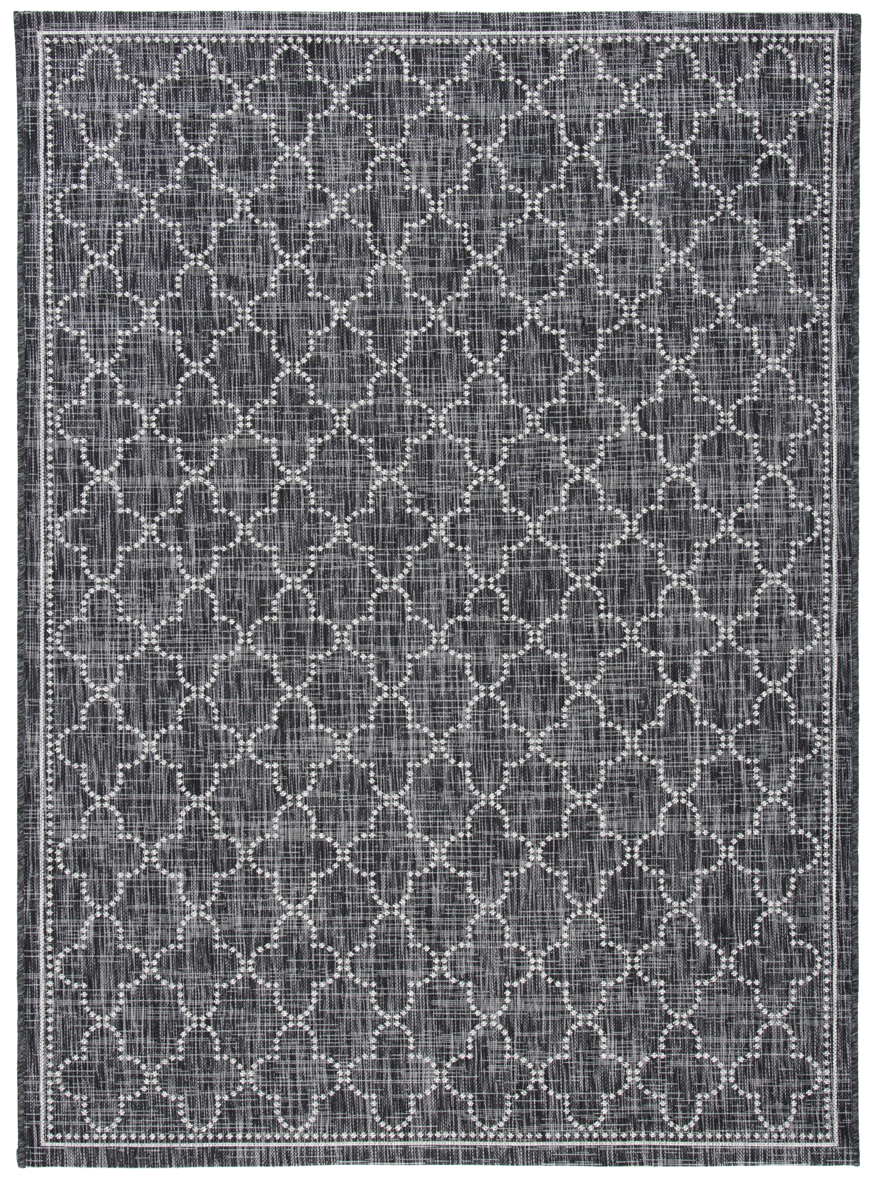 Safavieh Courtyard Joan Geometric Indoor/Outdoor Area Rug, Black/Gray, 9' x 12'