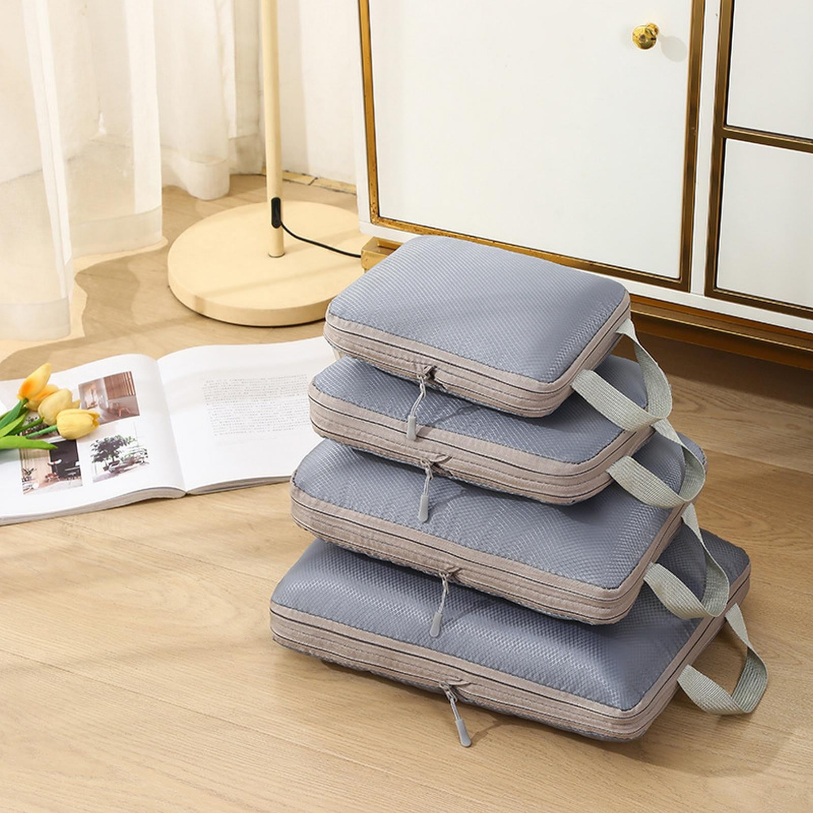 kjfeif Compression Packing Cubes for Travel, 9 Set Travel Packing Cubes for Suitcases, Compression Suitcases organizers Bag Set for Travel Essentials, Lightweight Packing organizers