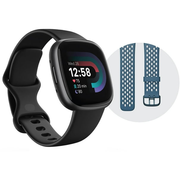 Google - Fitbit VERSA 4 スマートウォッチ BLACK/GRAPHITE … Fitbit Versa 4 Smartwatch – ShopCGX