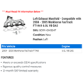 thumbnail image 2 of Left Exhaust Manifold - Compatible with 2004 - 2005 Workhorse FasTrack FT1461 6.0L V8 GAS, 2 of 2