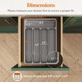 thumbnail image 4 of Organizador para cubiertos Lifewit con 5 compartimentos, color gris, 4 of 9