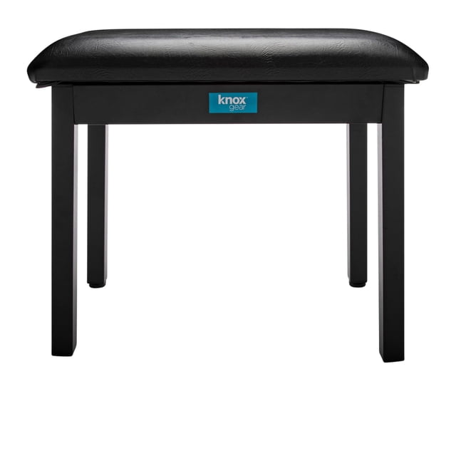 Banco de Piano Knox Gear Ajustable de 48 cm con Almacenamiento Negro