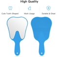 thumbnail image 3 of Annhua Espejo de mano dental pequeños espejos de mano con mango rojo, espejo en forma de diente espejo facial de maquillaje de mano para salón|Clínica dentista|Barbero|Peluquería, 3 of 7