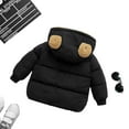 thumbnail image 4 of EQWLJWE Autumn Winter Baby Girls Boys Down Cotton Thick Hooded Coat Warm Jacket Boys' Coat Jacket Holiday Clearance, 4 of 6