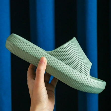 

QWZNDZGR Summer Anti-Slip Beach Slippers Women Thick Bottom Indoor Sandal Men EVA Bathroom Leisure Flip Flop Unisex Slides Shoe