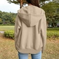 thumbnail image 6 of Viadha Lightweight Zip Up Hoodie Women Oversized Sweatshirt Long Sleeve Hooded Jacket Plus Size Fall 2025 Plain Hoodies, 6 of 7