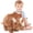 Brown, variant on Tezituor 24.4" Large Dragon Stuffed Animal Realistic Stuffed Triceratops Plush Toy Soft Body Pillow
