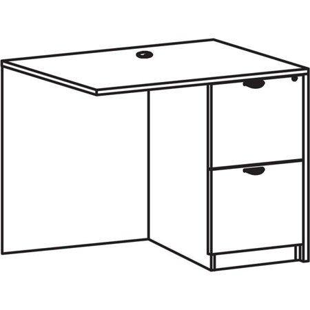 UPC: 0035255184533 | Lorell LLRPR2442RGE 24 x 42 in. Right Return Prominence 2.0 Laminate Desk Unit  Gray Elm