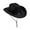 E-64Black, variant on FAOWME Women Men Cowboy Hat With Adjustable Strap Solid Color Curved Brim Comfortable Fashion Caps For Outdoor Activities Black One Size