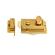 thumbnail image 4 of QWORK Night Latch Deadbolt Rim Lock con llave Acabado dorado Cerradura de estilo antiguo con llave de puerta delantera, 4 of 5