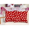 thumbnail image 4 of Pack of 2 Valentines Day Pillow Covers 18x18 Inch Red White Decor Sweet Love Hearts Pillowcases Spring Farmhouse Holiday Cushion Case Valentine Wedding Anniversary Home Sofa Bed Decorations, 4 of 5