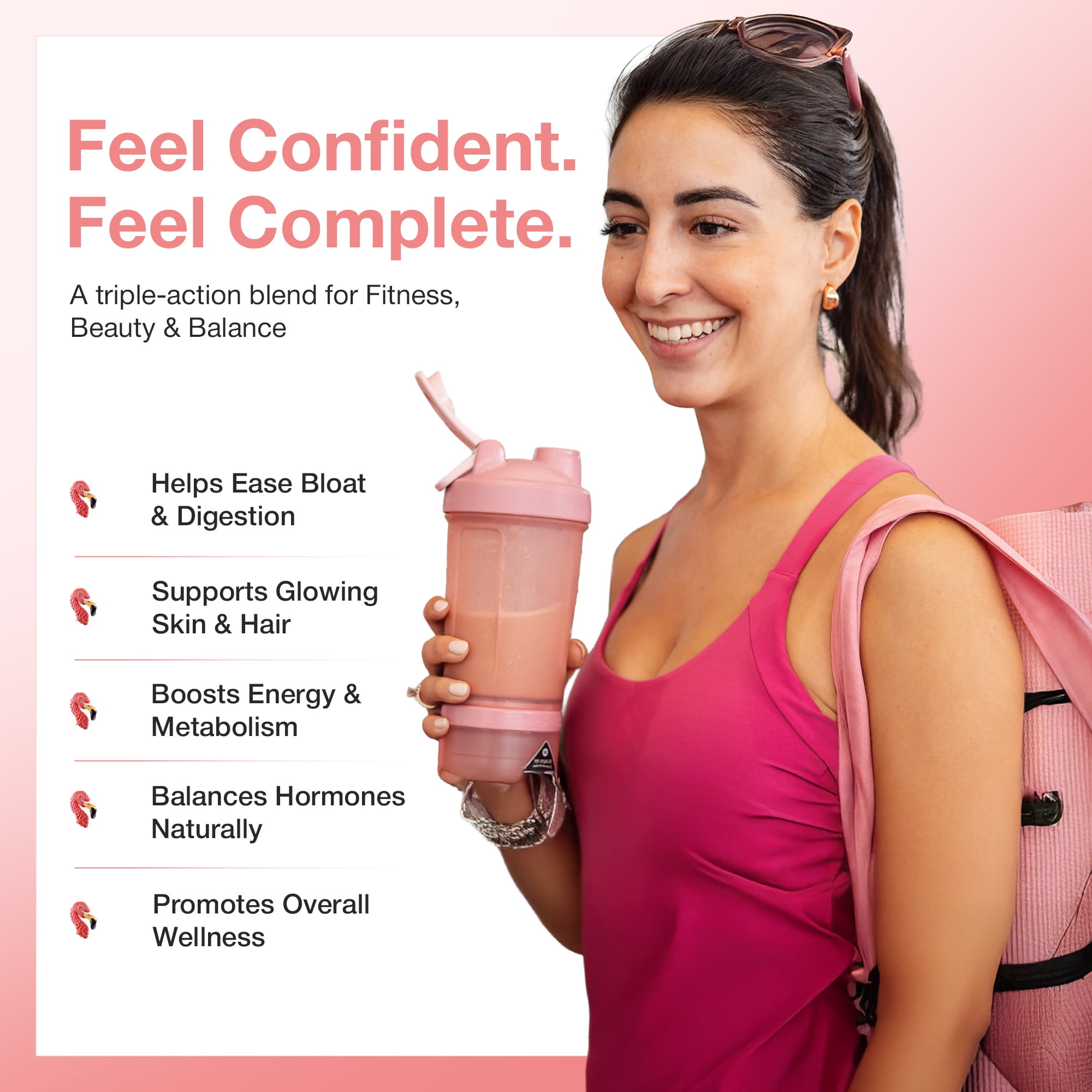 BIRDMAN Fitmingo Vegan Protein Powder with Inositol, 3 Blends, Vanilla, 15 Servings, 1.12lb