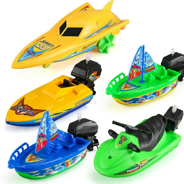 Nobrand Wind Up Boat Toy Creative Floating Boat Toy Bathtub Toy For 1-4 Years Old Kids Other