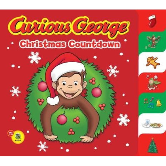 Pre-Owned Curious George Christmas Countdown Tabbed (Cgtv): A Christmas Holiday Book for Kids (Board book) 0547238630 9780547238630