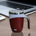 thumbnail image 4 of Automatic Stirring Mug Stainless Steel Self-Stirring Coffee Cup | Magnetized Portable Insulated Double-Layer Tumbler | Spill-Proof Lid | No Spoon Needed | 12oz | 1 Pack, 4 of 6