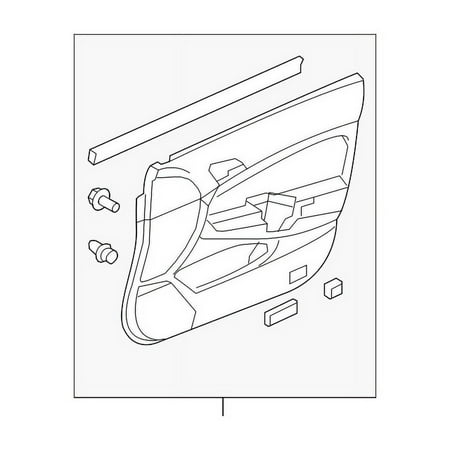 Genuine OE Honda Door Trim Panel - 83552-TA5-A34ZC Fits select: 2011-2012 HONDA ACCORD EX