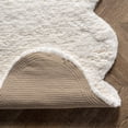 thumbnail image 3 of nuLOOM Quarto Faux Sheepskin Shag Area Rug, 3' 6" x 6', Shaped, Faux Sheepskin Natural, 3 of 8