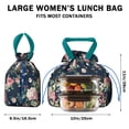 thumbnail image 5 of Pioneer Flower Floral Print Pattern Drawstring Lunch Bag Women - Drawstring Lunch Bag Insulated for Work Office - Stain-Resistant Large Lunchbags for Women with Multi-Pockets, 5 of 6