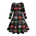 thumbnail image 5 of LUOGENLI Girls Dresses 5T Formal Kids Toddler Girls Christmas Trees Deer Print Christmas Long Sleeve Party Princess Dress Baby Girls' Dresses 3-6 Months Summer Dresses for Girls Black 8-9 Years, 5 of 5
