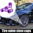 thumbnail image 2 of Motoforti Universal Tire Valve Stem Caps Car Accessories Aluminum Alloy Purple 4 Pcs, 2 of 7
