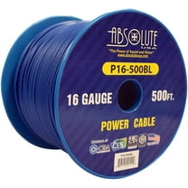 Absolute USA P16-500BL 16 Gauge 500-Feet Spool Primary Power Wire Cable (Blue)
