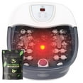 thumbnail image 1 of Masajeador de baño para pies con calor, vibración, control de temperatura, chorros, burbujas, sal de Epsom y luz roja, remojo de pies con 22 rodillos de masaje Shiatsu, masajeador de baño para pies pa, 1 of 5