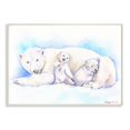 thumbnail image 1 of Stupell Industries Polar Bear Family Animal Blue Watercolor Painting Wall Plaque Art by George Dyachenko, 1 of 3
