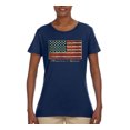 thumbnail image 2 of Wild Bobby, American Game Flag Baseball Bat Ball, Sports, Women Graphic Tee, Navy, 3XL, 2 of 3