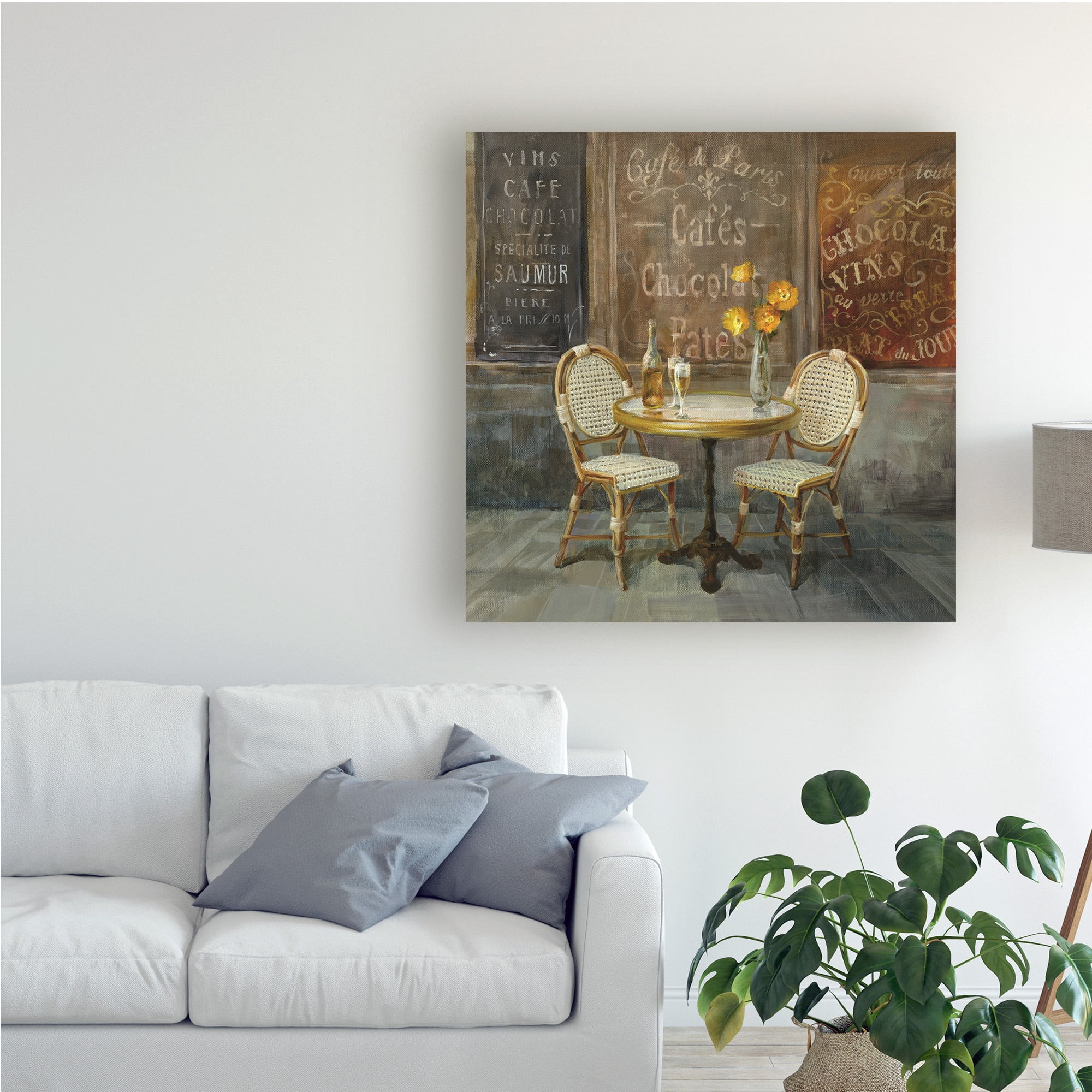 Trademark Fine Art 'French Cafe Painting' Canvas Art by Danhui Nai