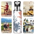 thumbnail image 7 of Yayeee 20oz Insulated Water Bottle Double Wall Stainless Steel with Flip Straw Lid, White Sea Plants, 7 of 7