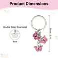thumbnail image 2 of Uxcell Keychains for Women, Enameled Charm Keychain Car Key Ring Pendant Key Chains, Handbag Decor Glossy Pink, 2 of 6