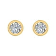 thumbnail image 3 of Bezel Set Diamond Stud Earrings in 14K Yellow Gold (0.35 Carat) (I1-I2 Clarity), 3 of 4